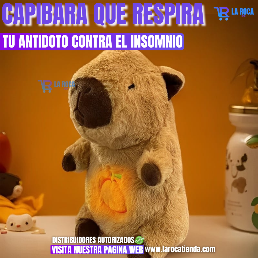 PELUCHE CAPIBARA QUE RESPIRA MUSICAL