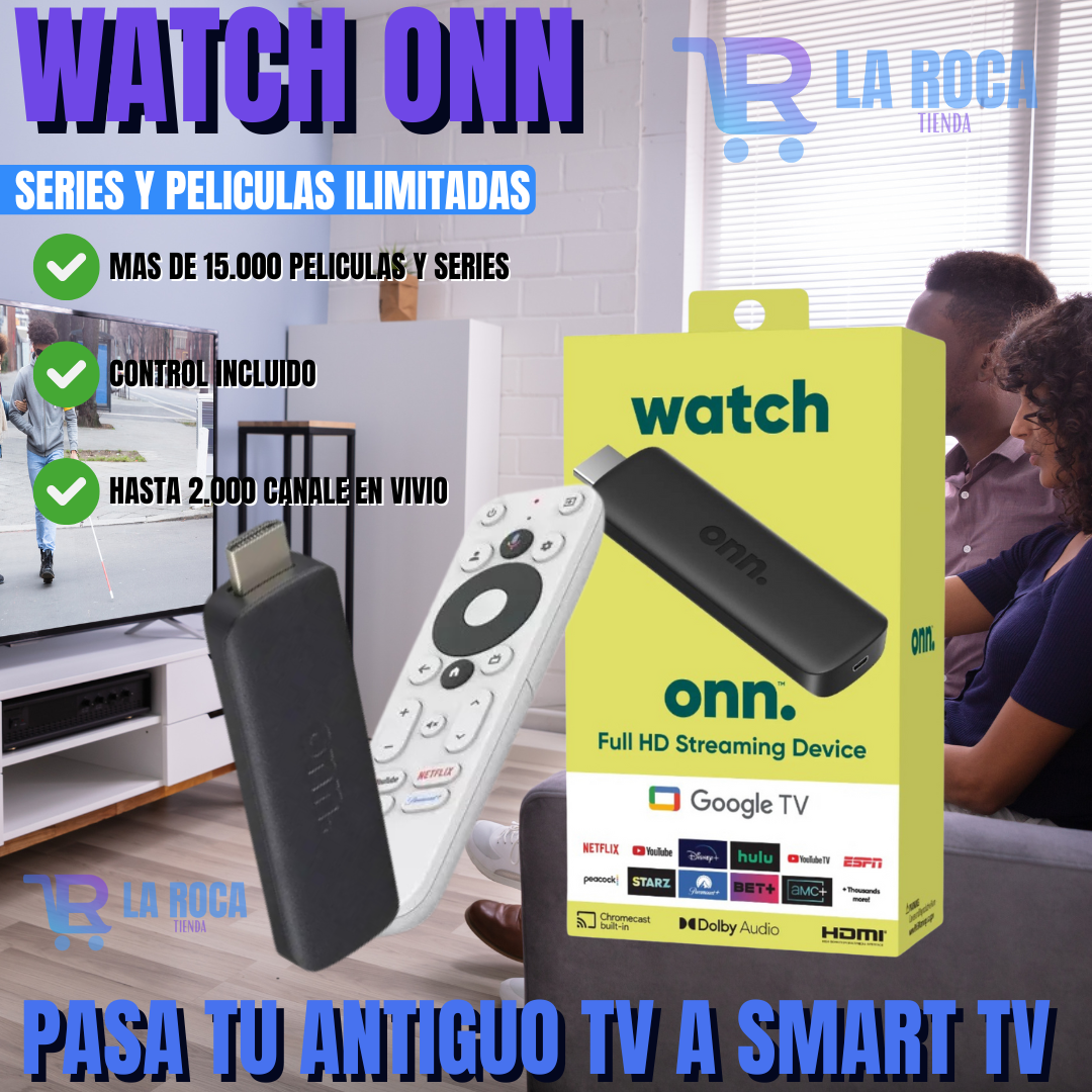 WATCH ONN |CONVERTIDOR DE TV ANTIGUA A SMART TV