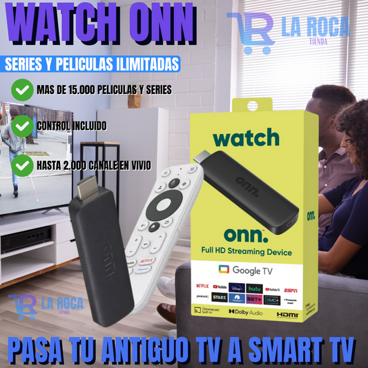 WATCH ONN |CONVERTIDOR DE TV ANTIGUA A SMART TV