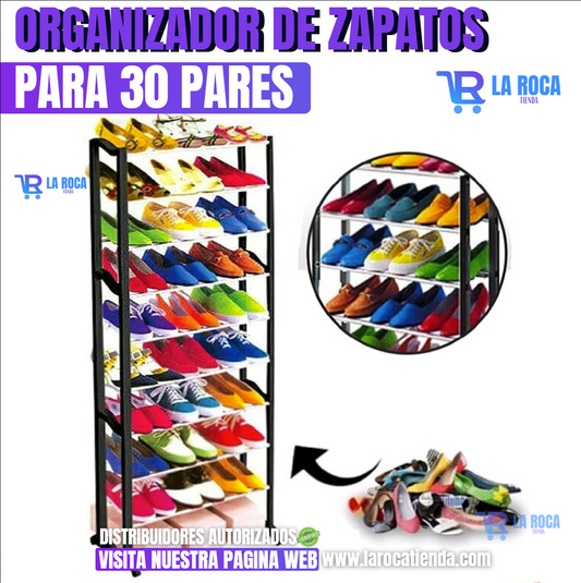 ORGANIZADOR DE ZAPATOS PARA 30 PARES