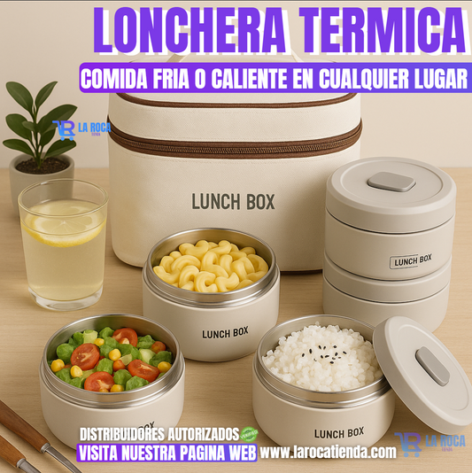 LONCHERA TÉRMICA DE ACERO INOXIDABLE|MANTÉN TU COMIDA CALIENTE DONDE VAYAS