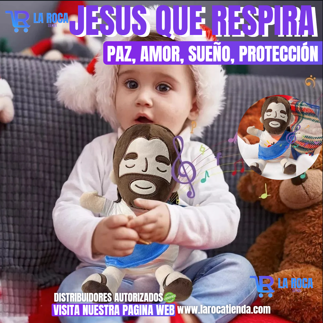 PELUCHE DE JESUS QUE RESPIRA||EL COMPAÑERO DIVINO QUE TRAE PAZ A TU VIDA ✝️✨