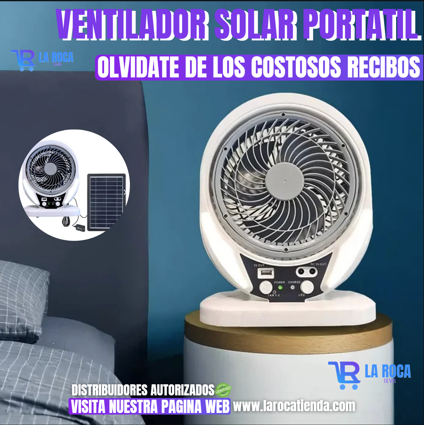 VENTILADOR SOLAR PORTÁTIL|ENFRÉNTATE AL CALOR Y AHORRA ENERGÍA