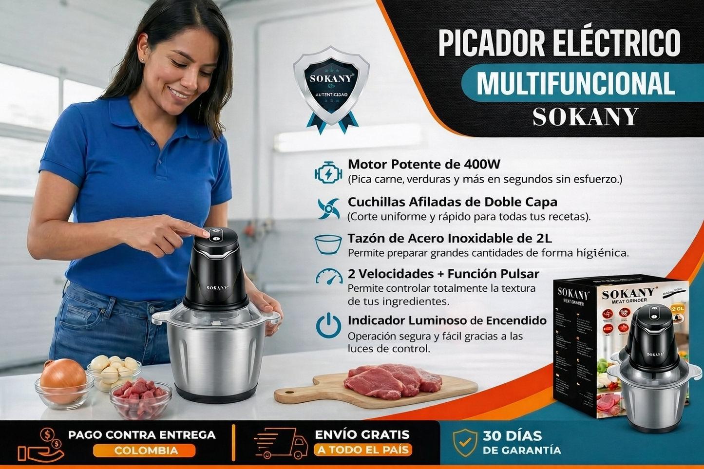 Picador Eléctrico Sokany