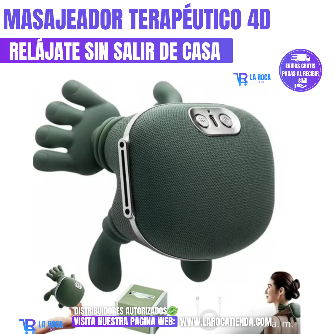 MASAJEADOR TERAPÉUTICO 4D | ALIVIA TENSIÓN EN MINUTOS