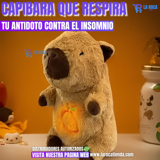 PELUCHE CAPIBARA QUE RESPIRA MUSICAL