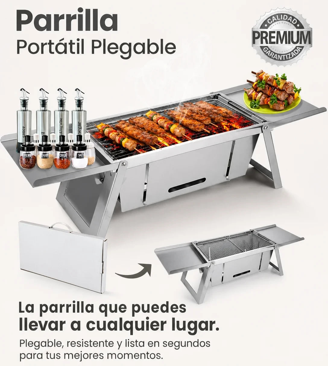 Parrilla Pórtatil Plegable