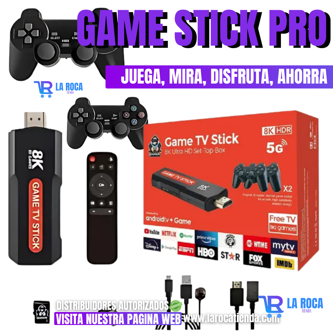 GAME STICK PRO🎮 | CONVIERTE TU TV EN SMART TV + 10,000 JUEGOS
