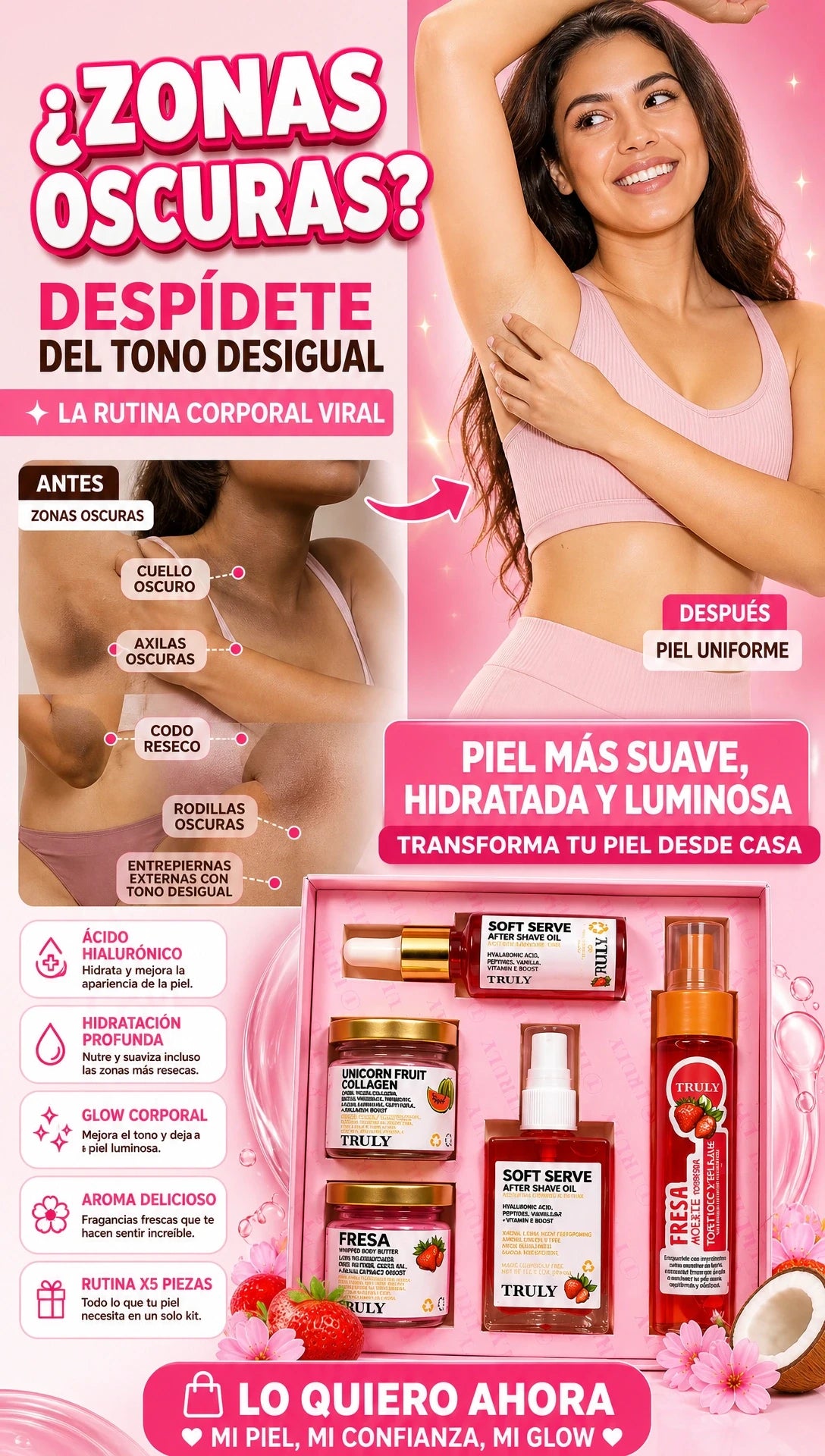 KIT X5 TRULY| CUIDADO INTIMO Y CORPORAL