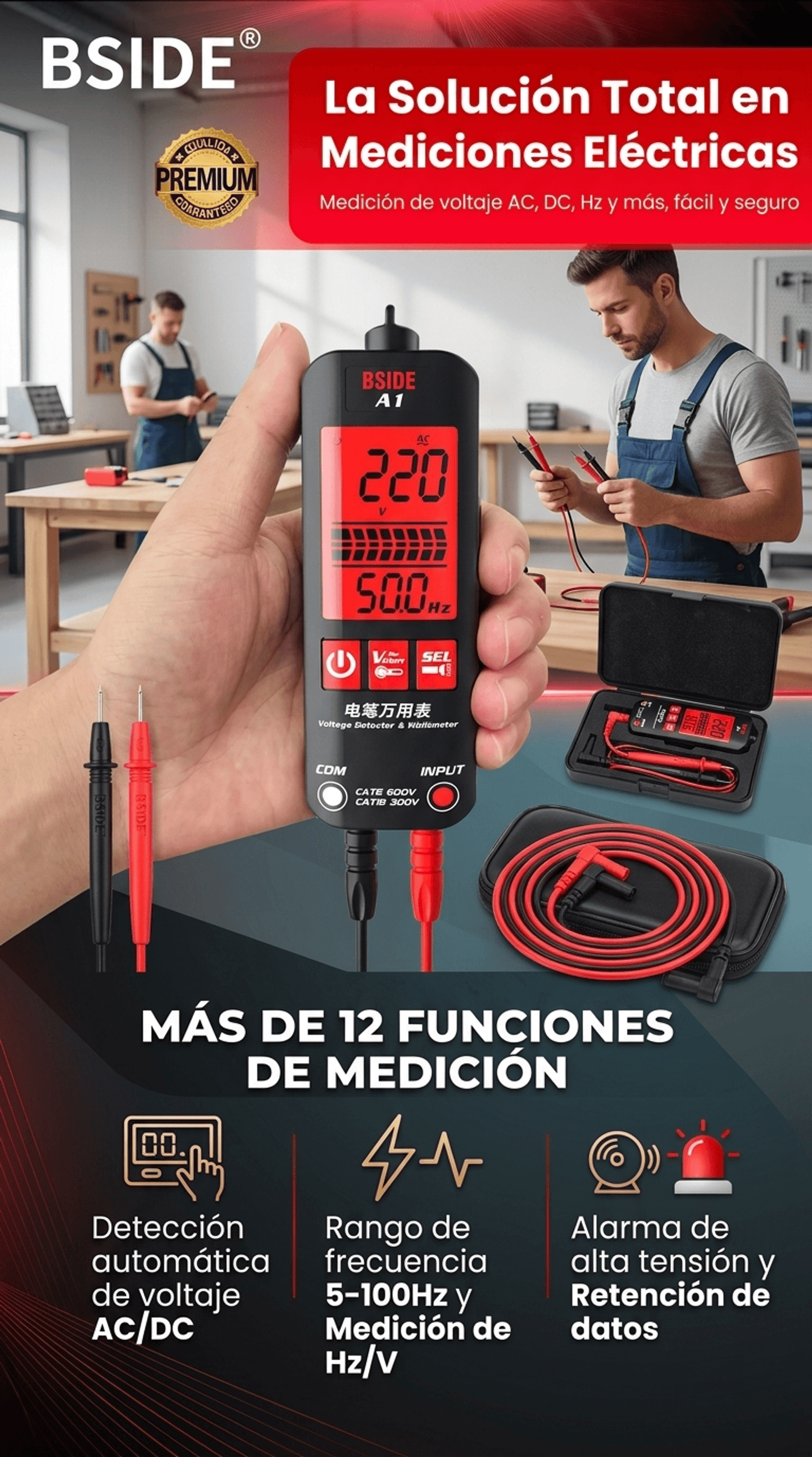 MULTIMETRO PROBADOR DE CORRIENTE