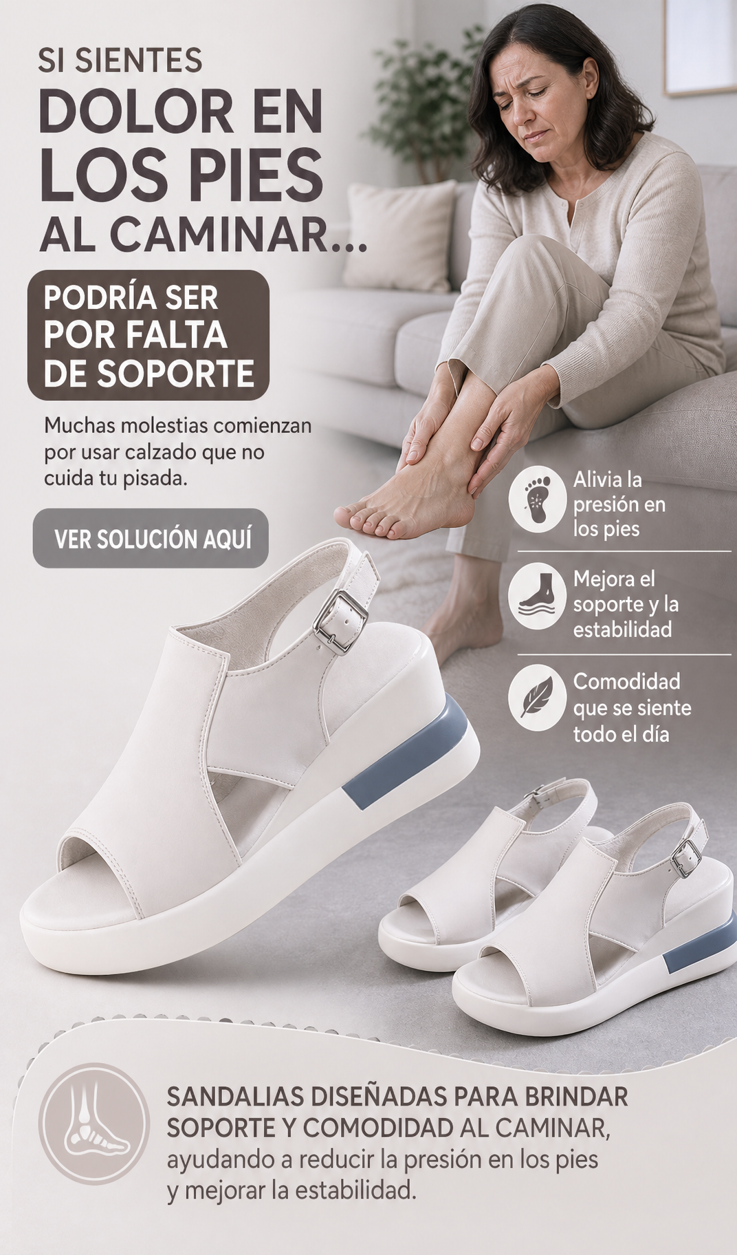 SANDALIAS ORTHO RELIEF™ – DESCANSO Y SOPORTE EN CADA PASO