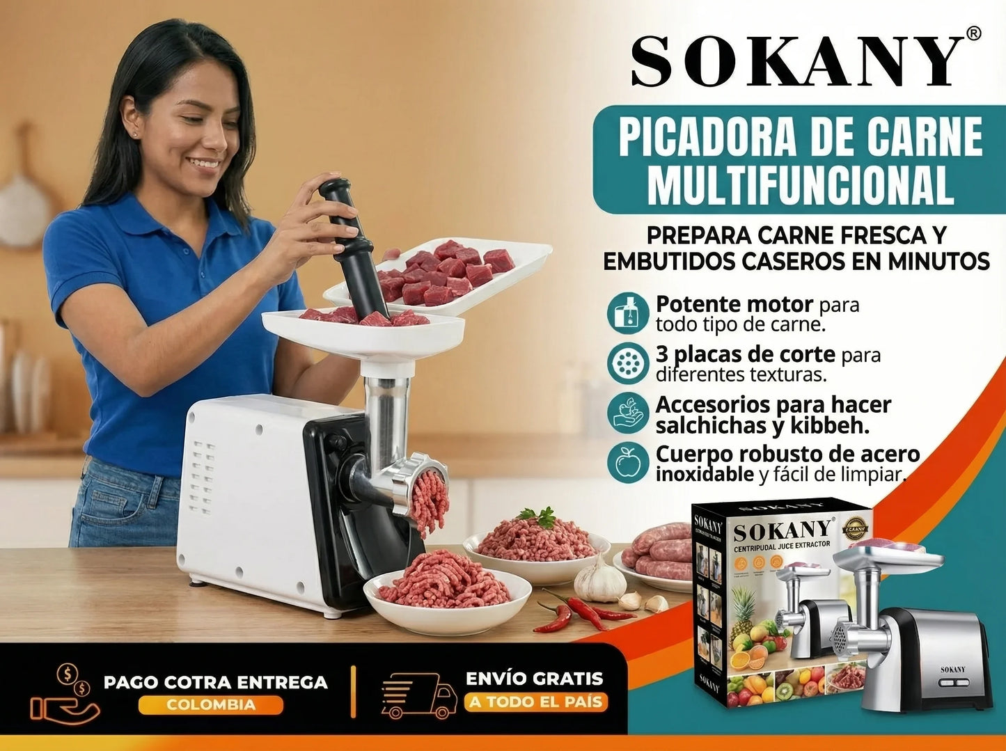 PICADORA DE CARNE SOKANY