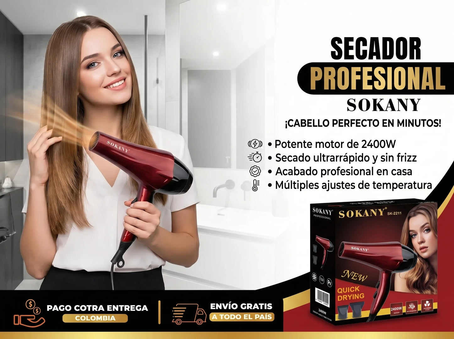 SECADORA DE CABELLO SOKANY