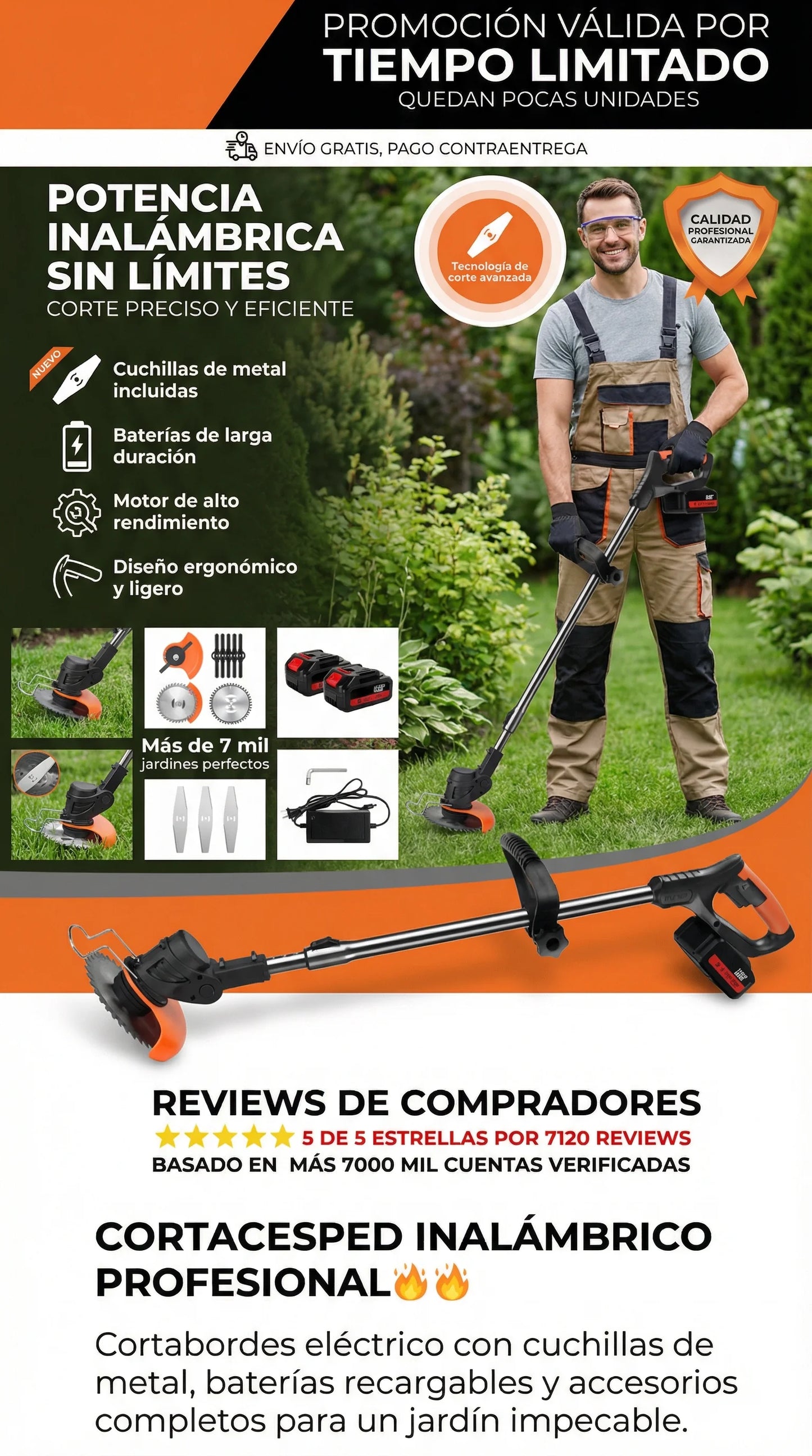 CORTA CESPED INALAMBRICO