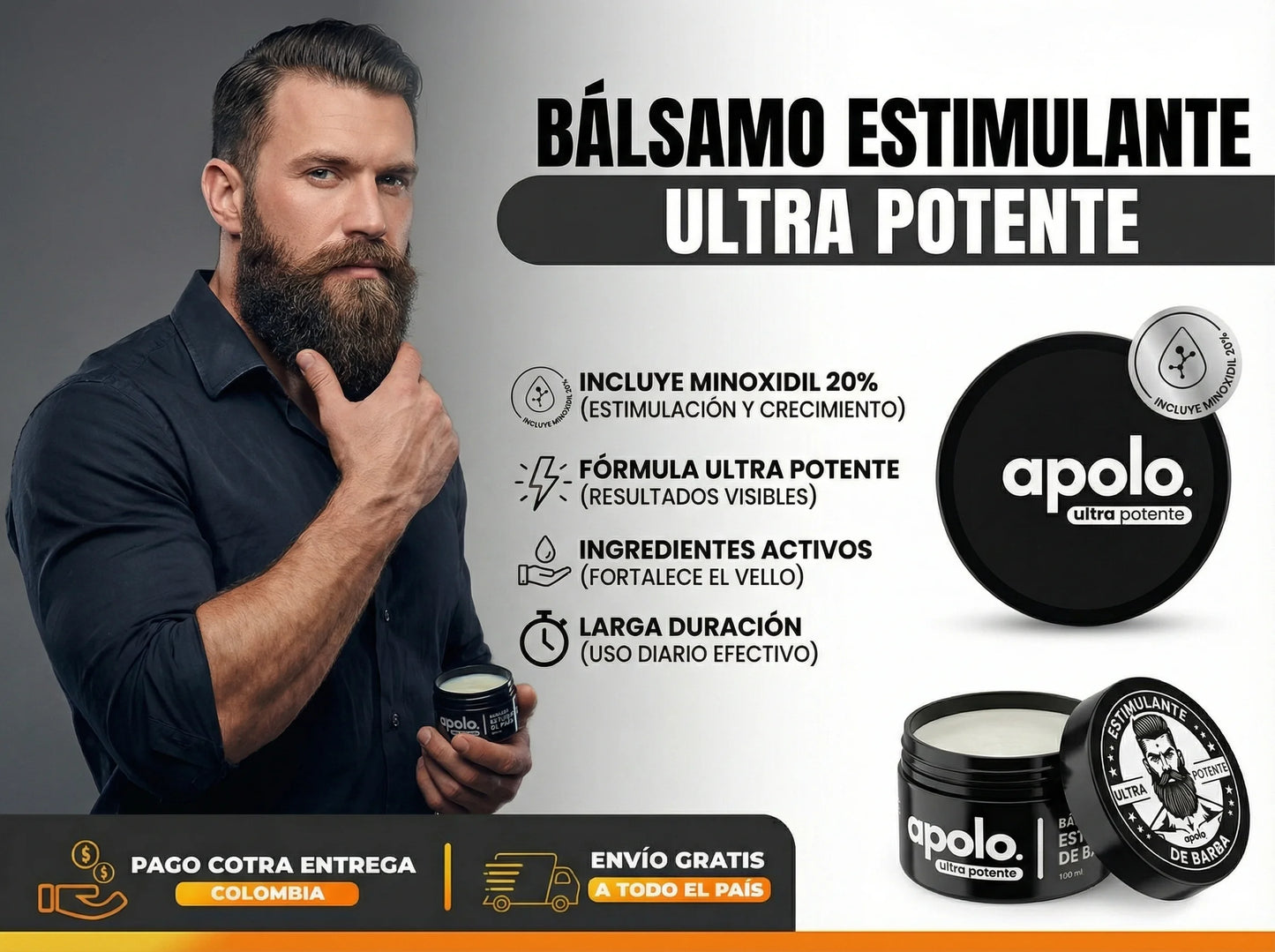 APOLO TRAMIENTO PARA EL CRECIMIENTO DE TU BARBA